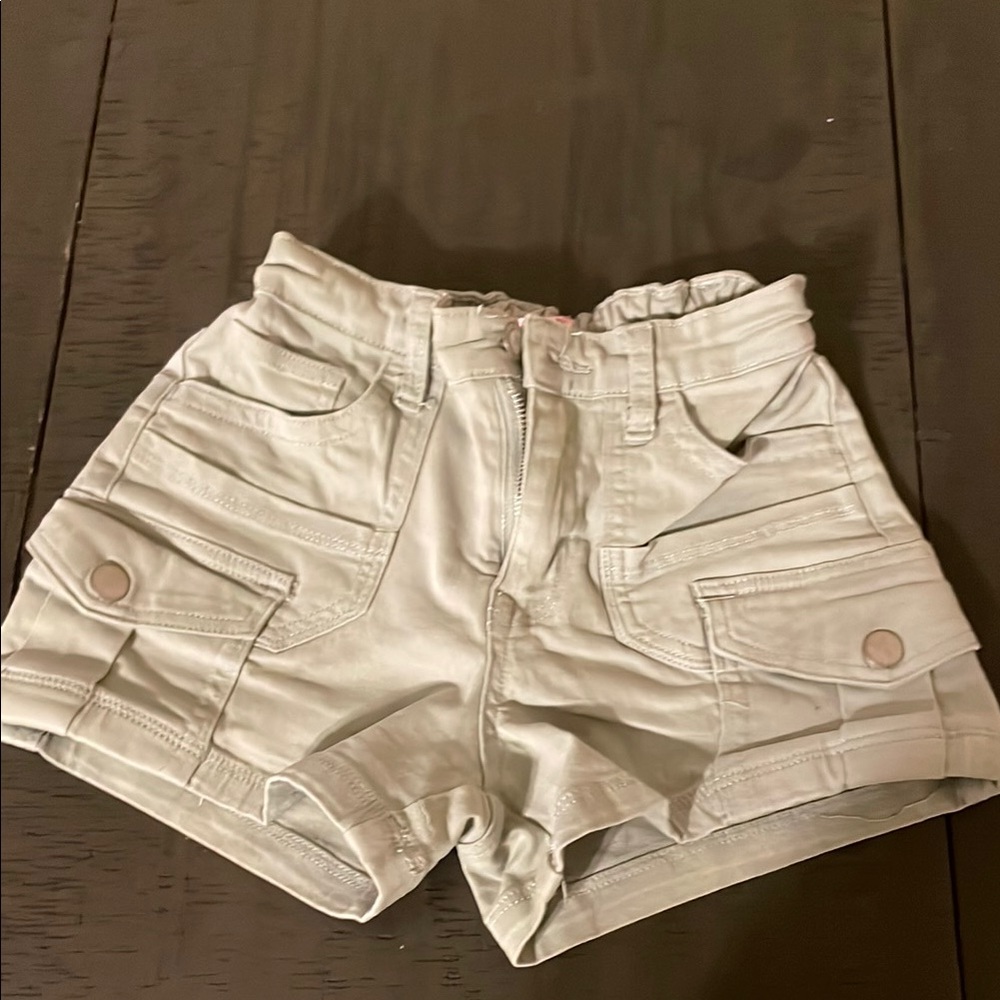 Stylish Light Army Green Girls Shorts